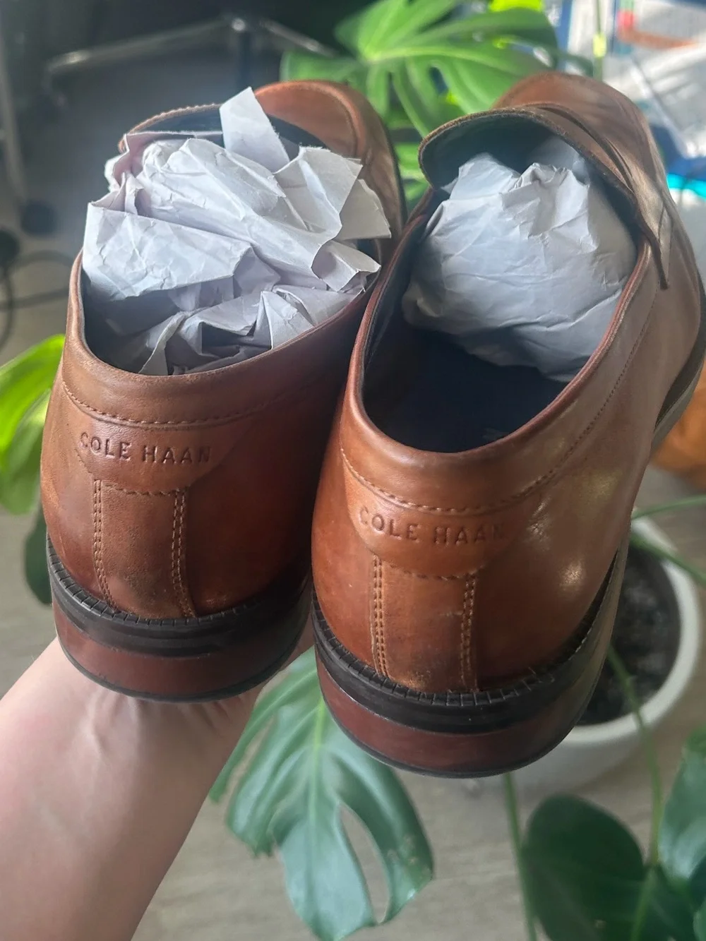 Men's Cole Haan Classic Penny Loafers in Tan Brown